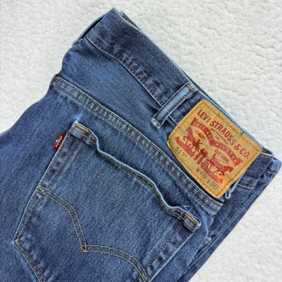 Levis 517 Jeans Mens 40X30 Relaxed‎ bootcut Straight Leg Dark Wash Denim - Picture 1 of 9